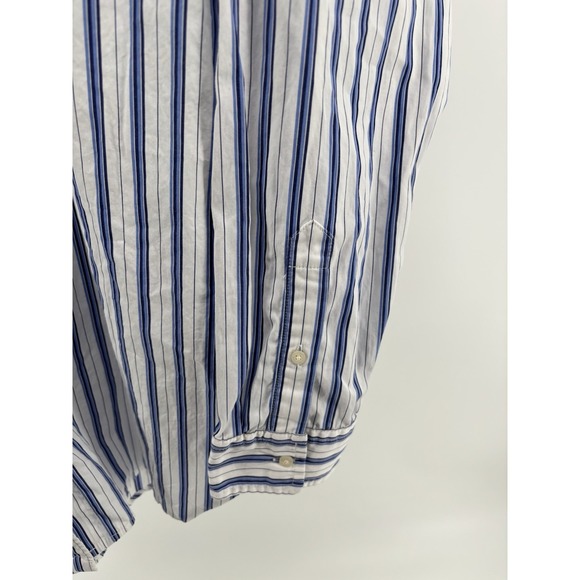 Lauren Ralph Lauren Striped Logo Cotton Broadcloth Shirt Women's Sz XL Old Money - Picture 4 of 14